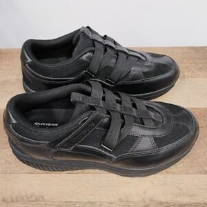 Skechers Shape Ups Fitness‎ Shoes Women's US 8 Black Leather Sneaker Walking
